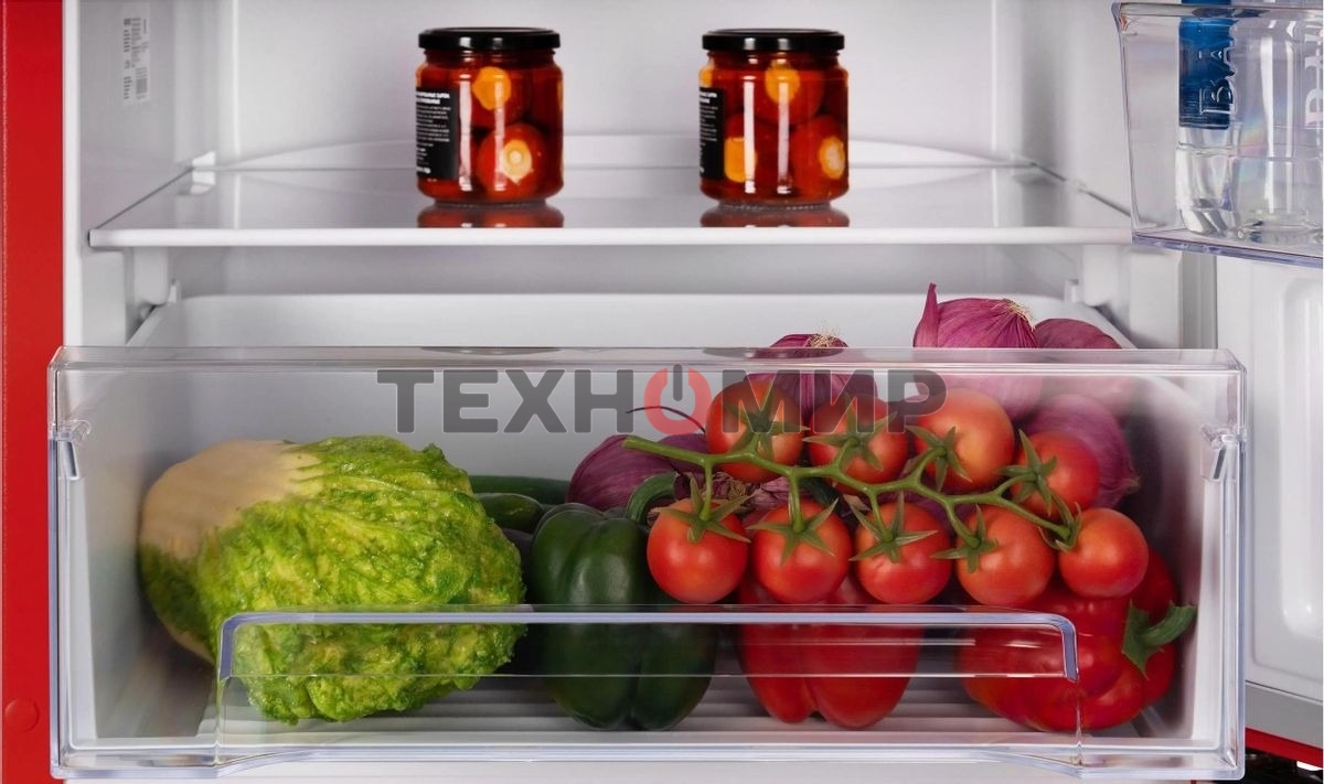 Холодильник Nordfrost NRB 162NF R красный двухкамерный 205/105 л морозилка снизу