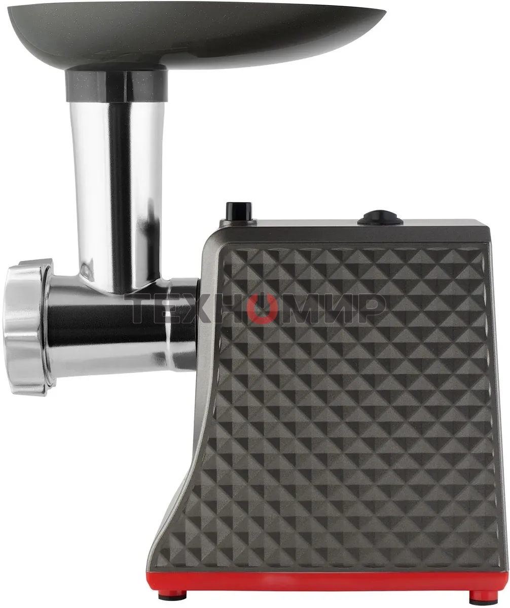 Мясорубка электрическая Hyundai HY-MG2114 графит/серебристый, 1800 Вт, 2.2 кг/мин, реверс, защита от перегрузки, насадки - 4