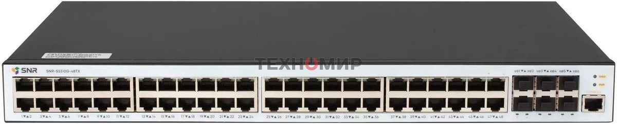 Коммутатор SNR SNR-S5310G-48TX, 1 Гбит/с, количество портов 48 шт, (L2)