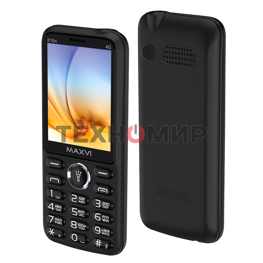 Мобильный телефон Maxvi K15n 4G черный