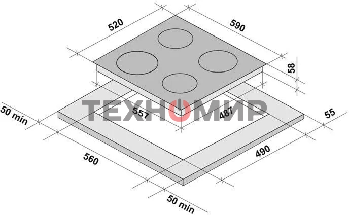 Индукционная варочная панель Krona REMO 60 BL