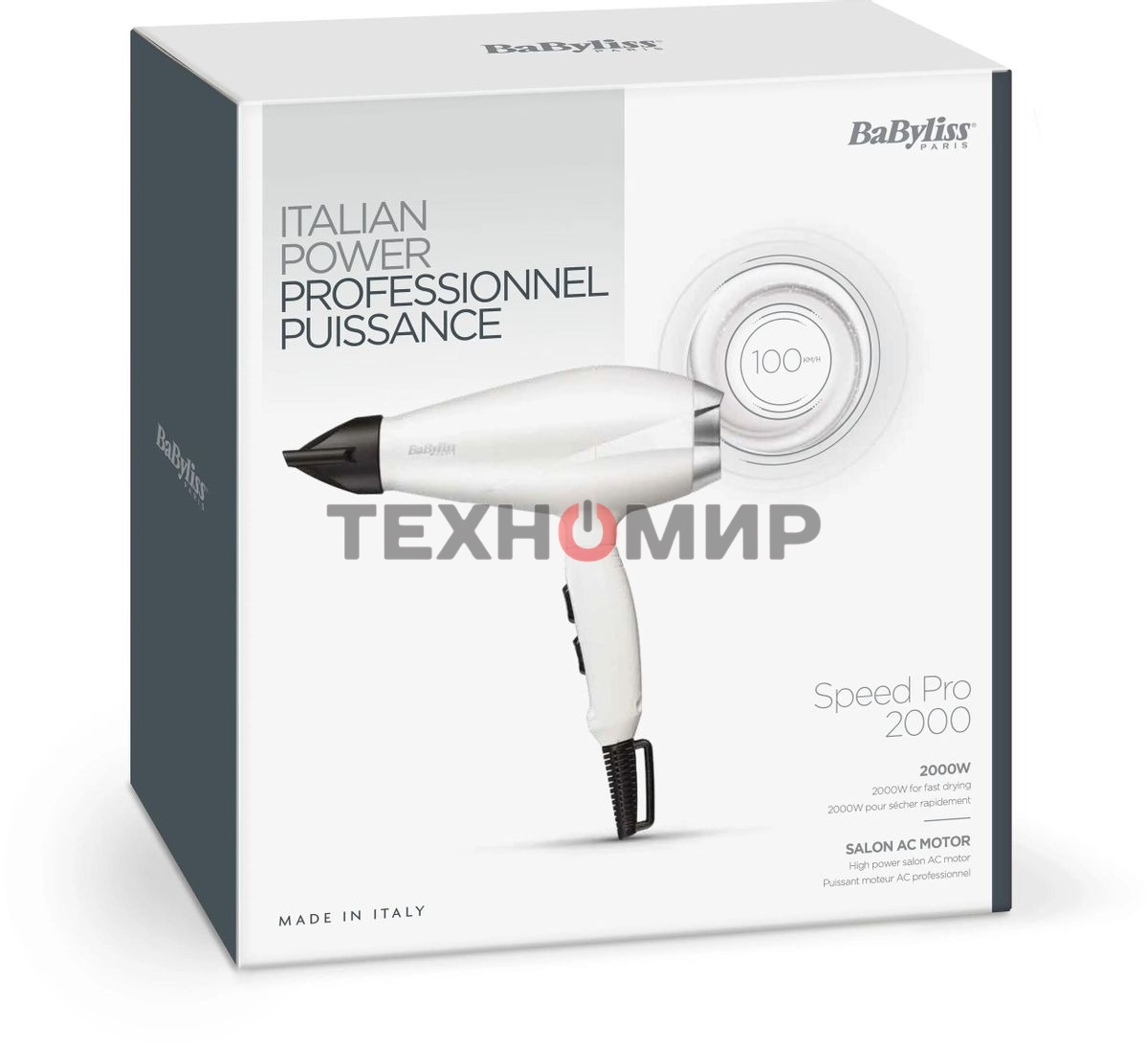 Фен BaByliss 6704WE белый, 2000 Вт