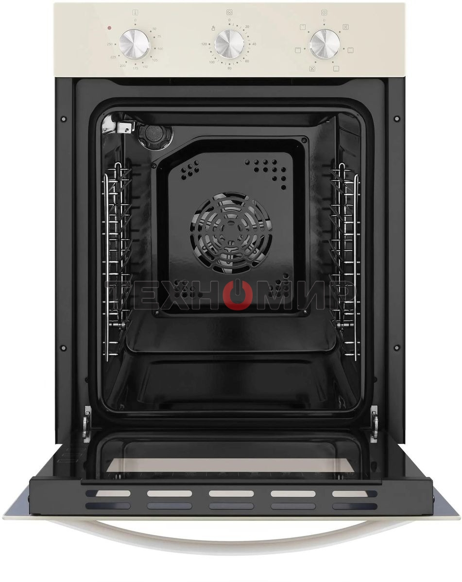 Шкаф духовой электрический Maunfeld EOEC516BG, встраиваемый, 51л, дверца с 2 стеклами, бежевый