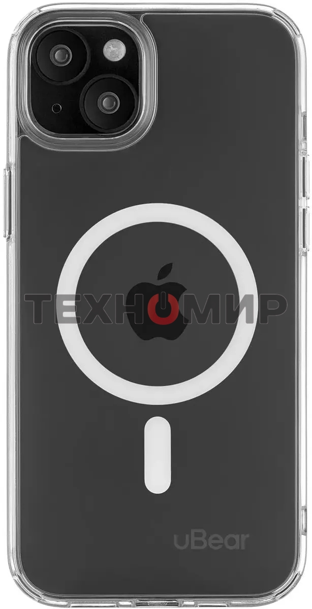 Чехол (клип-кейс) uBear для Apple iPhone 15 Plus Real Mag Case with MagSafe прозрачный (CS254TT67RL-I23M)