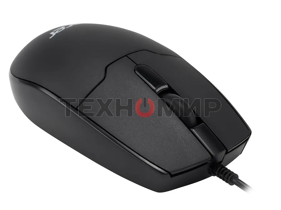 Мышь проводная Acer OMW126 черный, 1200 dpi, USB, кнопки - 3