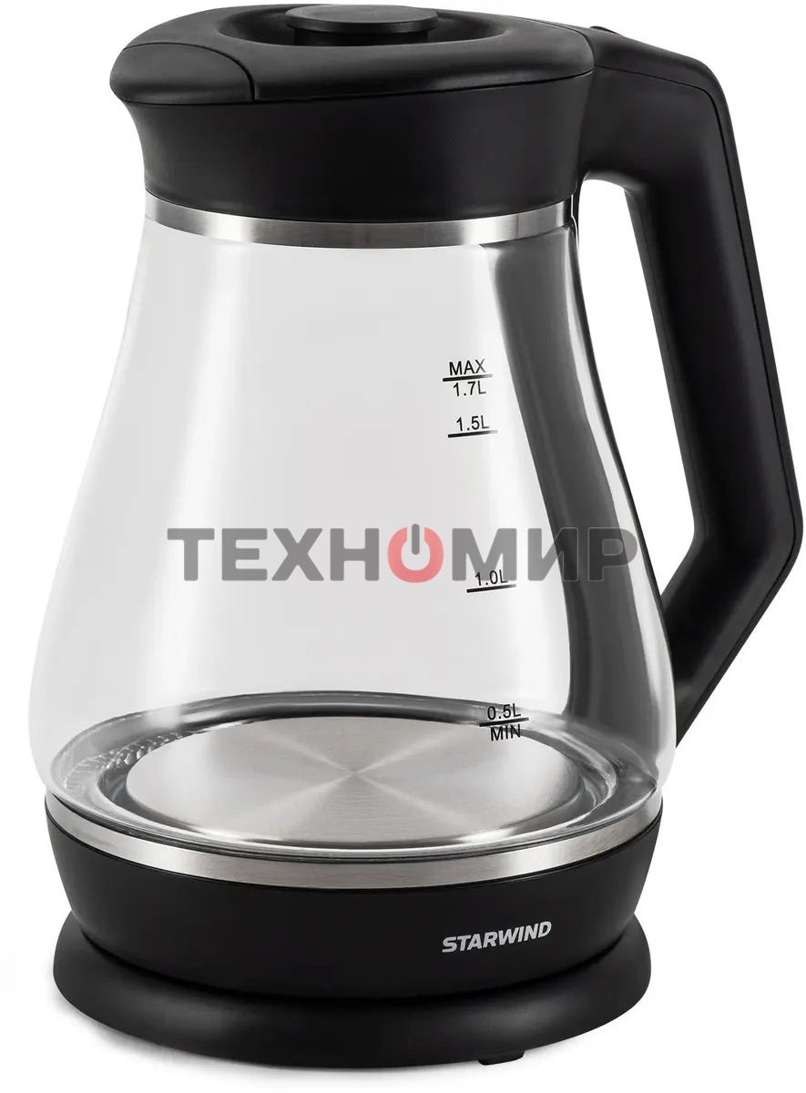 Чайник электрический Starwind SKS2035 1.7 л, 2200 Вт, черный