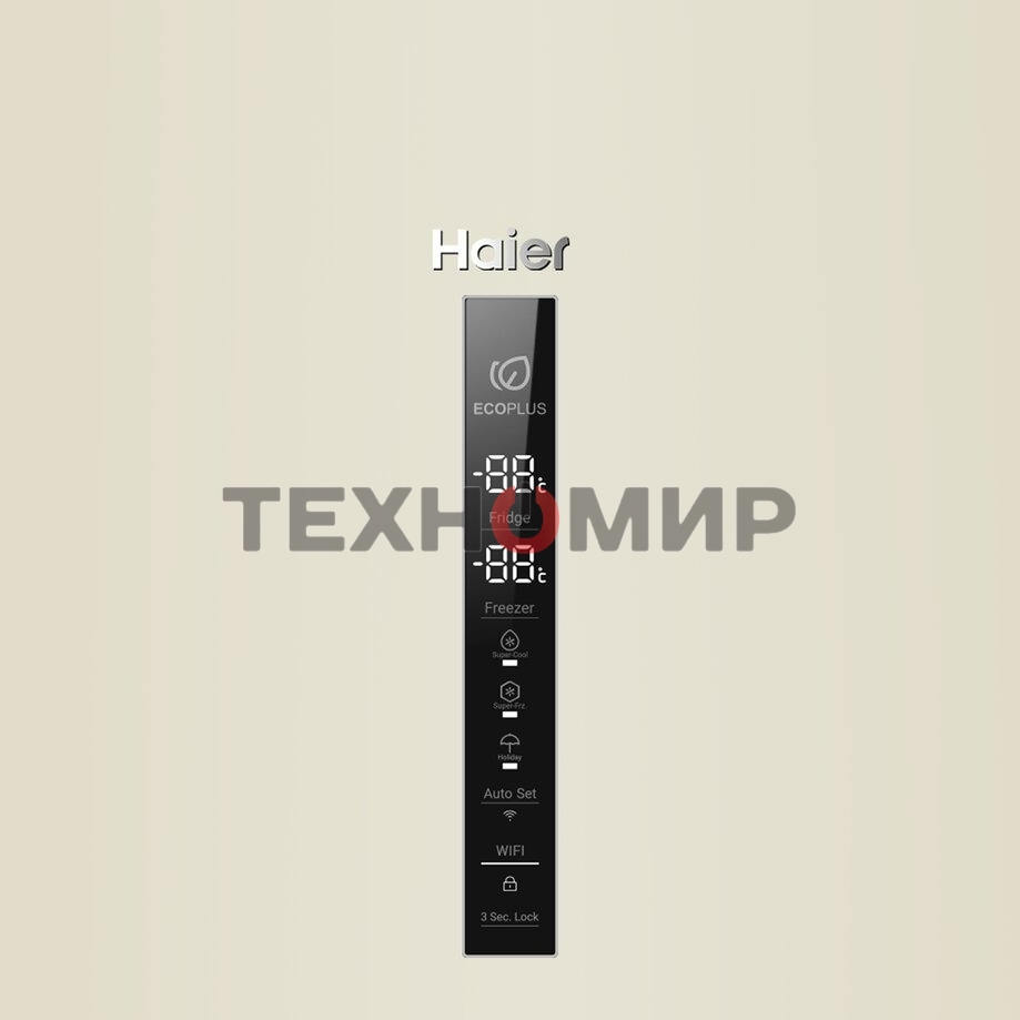 Холодильник Haier C2F637CCGU1 бежевый, двухкамерный, 278/108л, морозилка снизу, No Frost