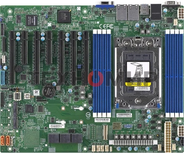 Материнская плата Supermicro H12SSL-I, ATX, 1xSP3 7003/7002 EPYC, 8 DIMM DDR4 R ECC, AST2500,5 PCI-E 4.0 x16 + 2 PCI-E 4.0 x8, 2 M.2 pcie 4.0 NVMEx4 2280/110