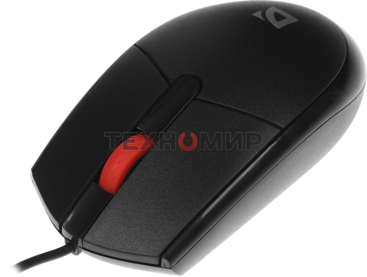 Мышь проводная Defender Delta MM-523 черный, 1000 dpi, USB, кнопки - 3