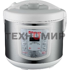 Мультиварка Sakura SA-7753W 5 л, 800 Вт, функция 