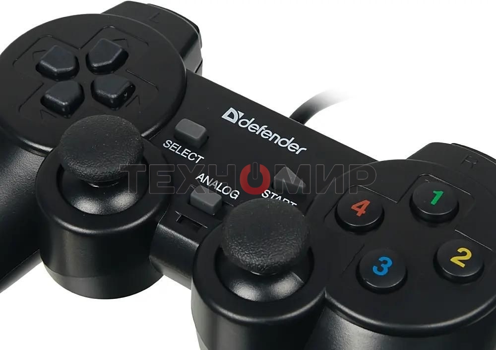 Геймпад Defender Omega USB, Проводной геймпад, 12 кнопок, 2 стика