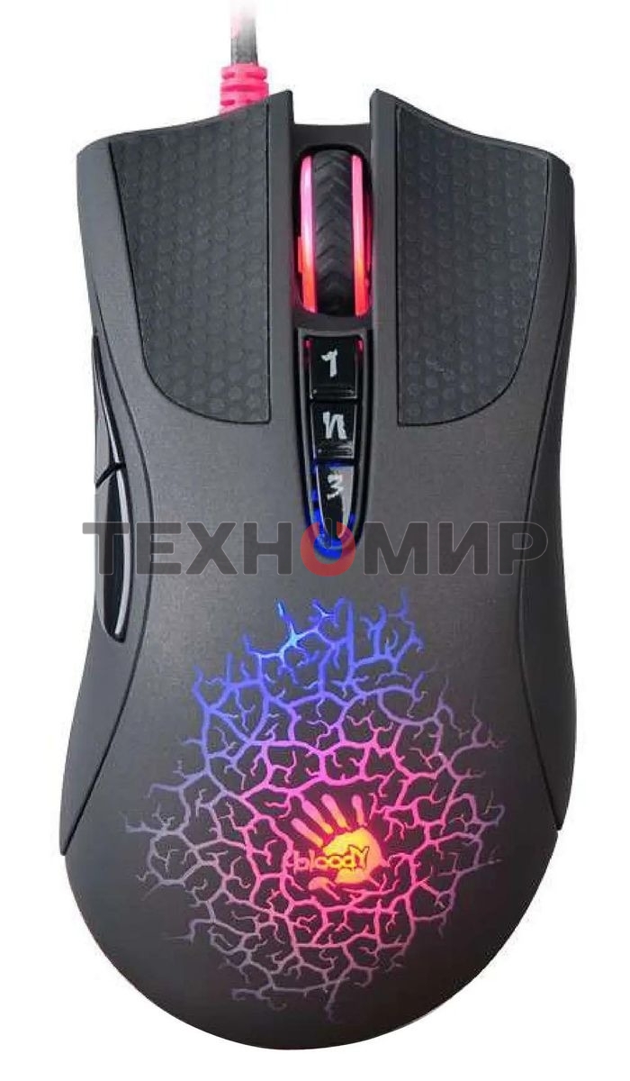 Мышь проводная A4Tech Bloody AL90 Blazing черный, 12000 dpi, USB, кнопки - 8