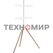 Подставка для телевизора Cactus CS-ST1246WTBCH белый/береза, 45