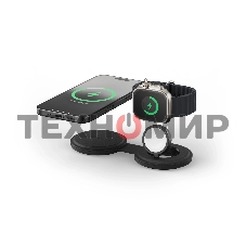 Переносное зарядное устройство Satechi Qi2 OntheGo 2-in-1 Wireless Charger, черный