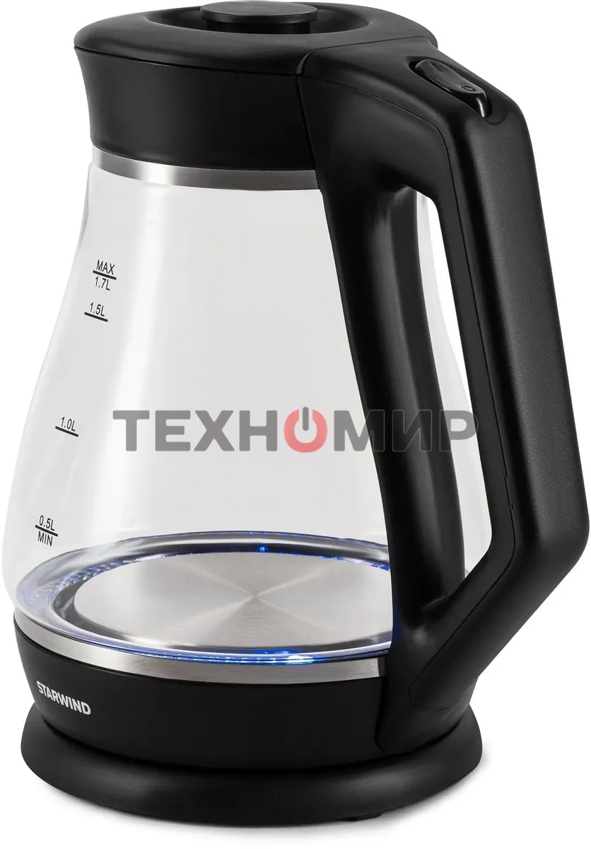 Чайник электрический Starwind SKS2035 1.7 л, 2200 Вт, черный