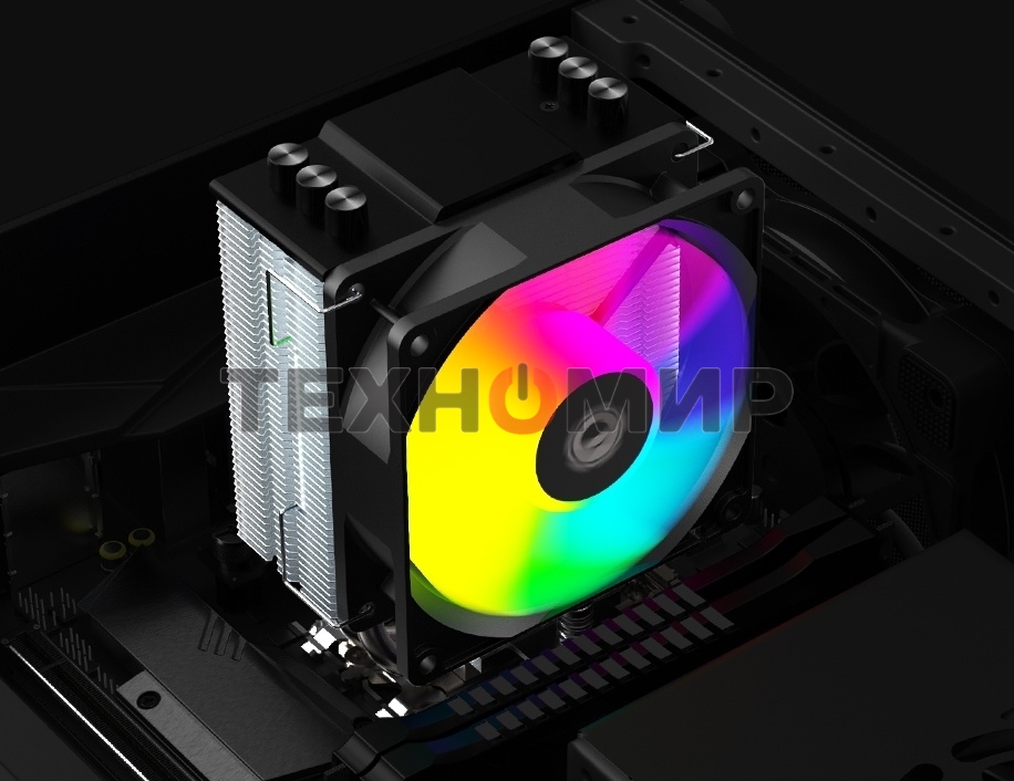 Кулер для процессора ID-COOLING SE-903-XT FRGb черный 92мм алюминий/медь 2200rpm 26db 4-pin 130W 123мм