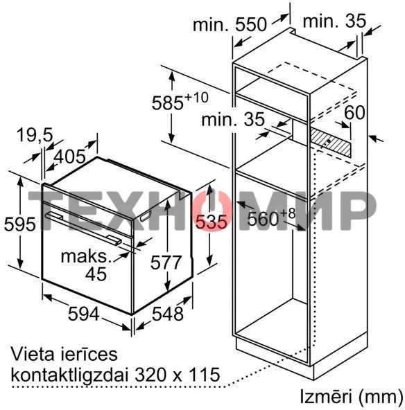 Встраиваемый духовой шкаф электрический Bosch HBG7721B1 черный