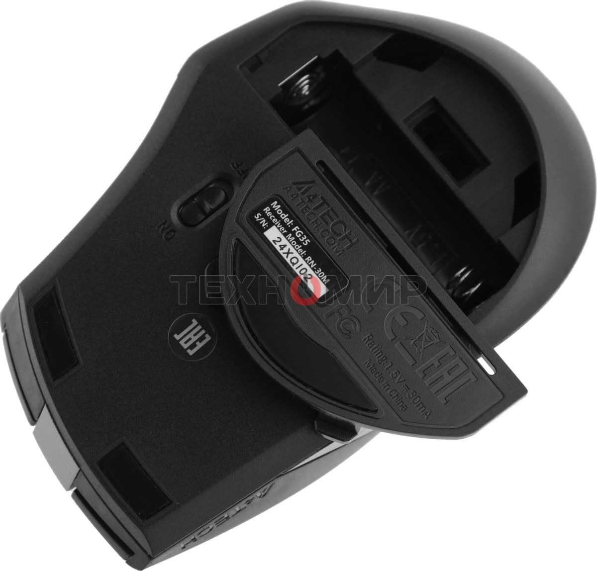 Мышь беспроводная A4Tech Fstyler FG35 серый/черный, 2000 dpi, радиоканал, USB, кнопки - 6