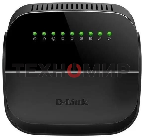 Роутер беспроводной D-Link DSL-2640U/R1A ADSL2+ черный (Annex A)