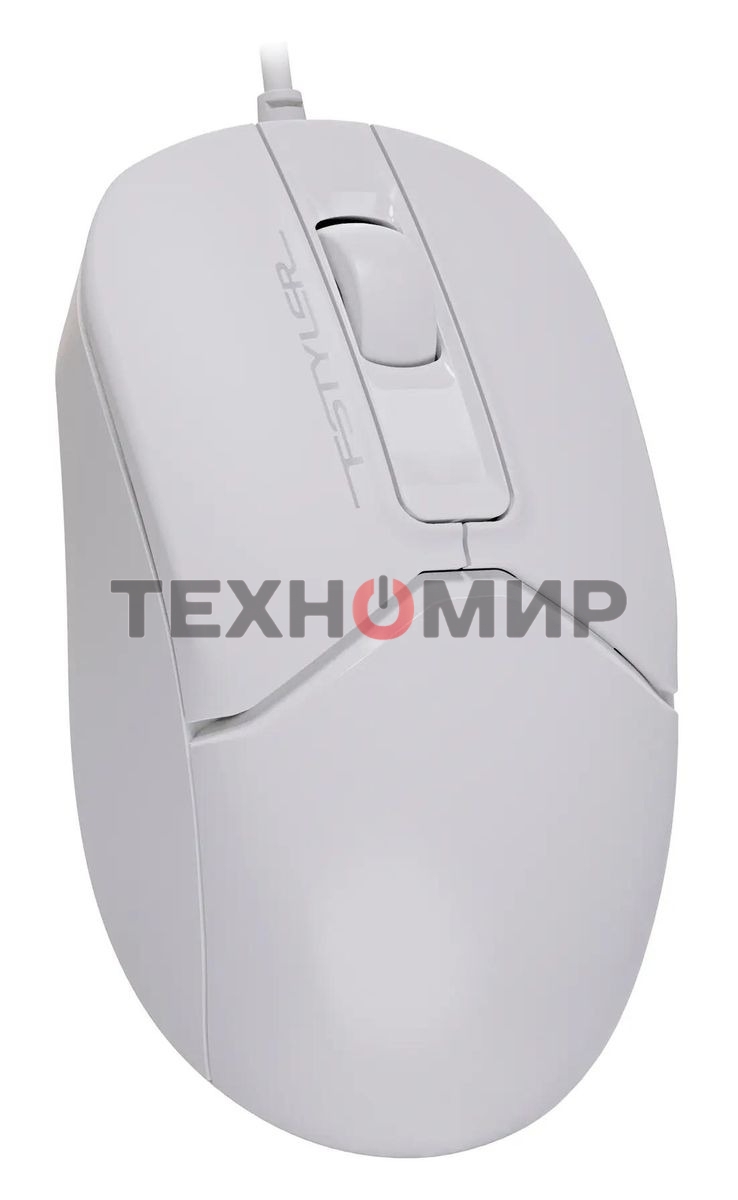 Мышь проводная A4Tech Fstyler FM12 белый, 1200 dpi, USB, кнопки - 3