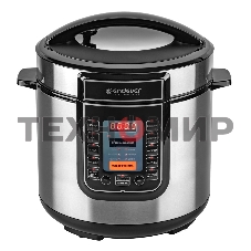 Скороварка-мультиварка электрическая Endever Vita-132, черный/стальной, мощность 1200 Вт, емкость 6л, 16 авторежимов работы, книга рецептов, 2 шт/уп.