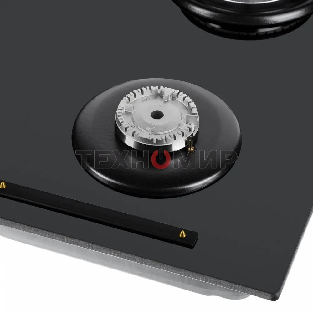 Газовая варочная панель Maunfeld EGHG.64.6CB/G, 4 конфорки, закаленное стекло, черный