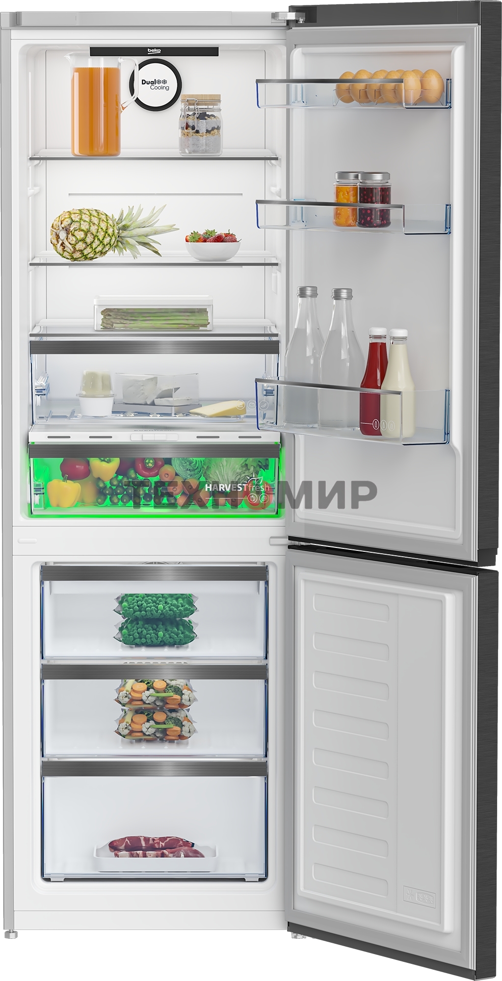 Холодильник Beko B5RCNK363ZXBR антрацит двухкамерный 220/100л морозилка снизу Total No Frost
