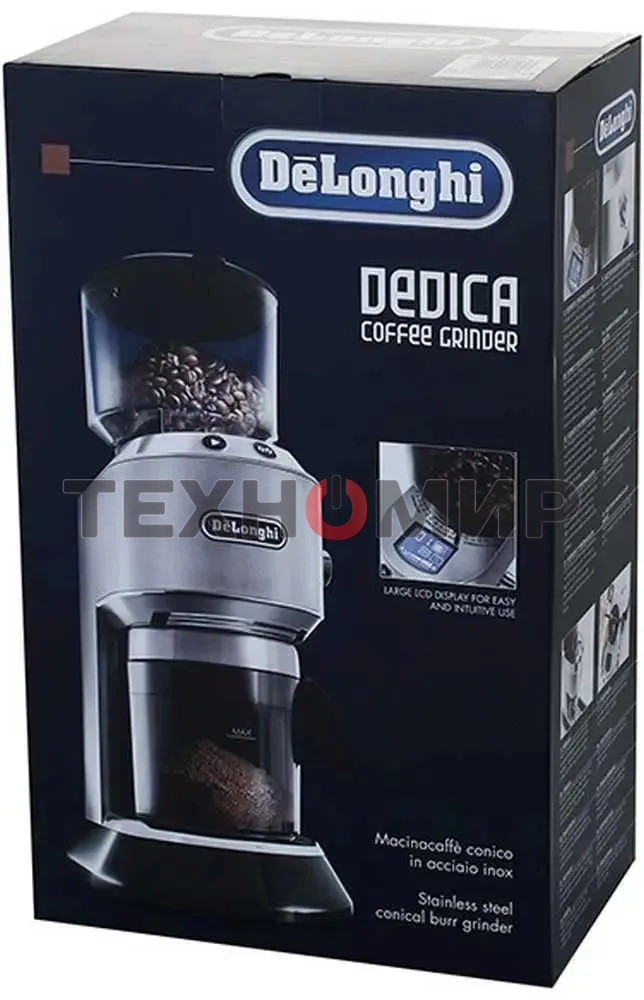 Кофемолка DeLonghi KG521.M 150 Вт, 350 гр, черный