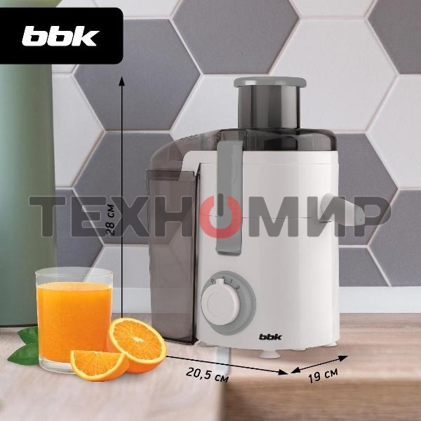 Соковыжималка BBK JC060-H21 серый/белый