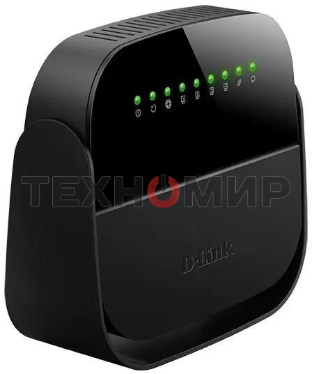 Роутер беспроводной D-Link DSL-2640U/R1A ADSL2+ черный (Annex A)