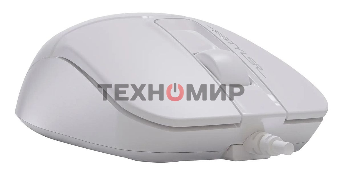 Мышь проводная A4Tech Fstyler FM12 белый, 1200 dpi, USB, кнопки - 3