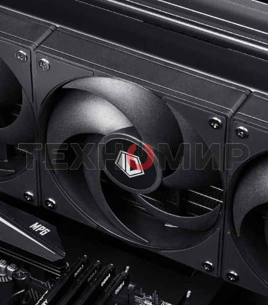 Вентилятор для корпуса ID-Cooling AS-140-K черный, 140 мм, 1800 об/мин, 24.9 дБ, 4 pin