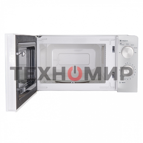 Микроволновая печь BQ MWO-20004SM/W белый, 20 л, 700 Вт, переключатели - поворотный механизм