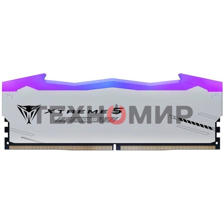 Оперативная память Patriot Viper Xtreme 5, DDR5, 32Gb (2x16Gb), 6400MHz, CL32, DIMM, с радиаторами, RGb, серебристый