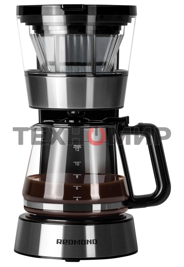 Кофеварка капельная Redmond CM700 черный, исп. кофе - молотый, 1.2 л, 900 Вт