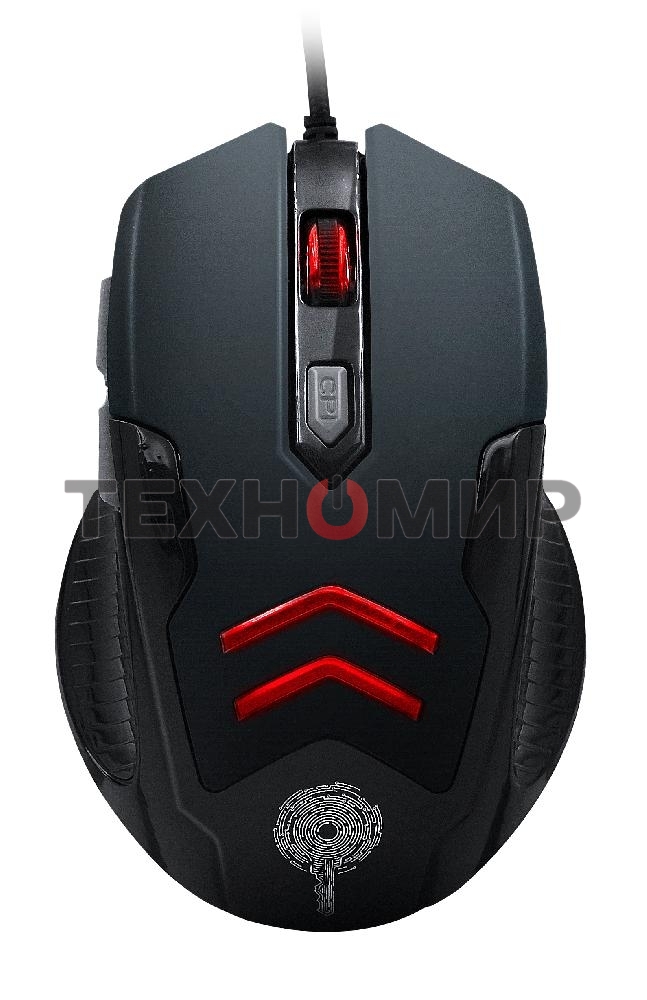 Мышь проводная Qumo Crypt M57 черный, 3200 dpi, USB, кнопки - 6