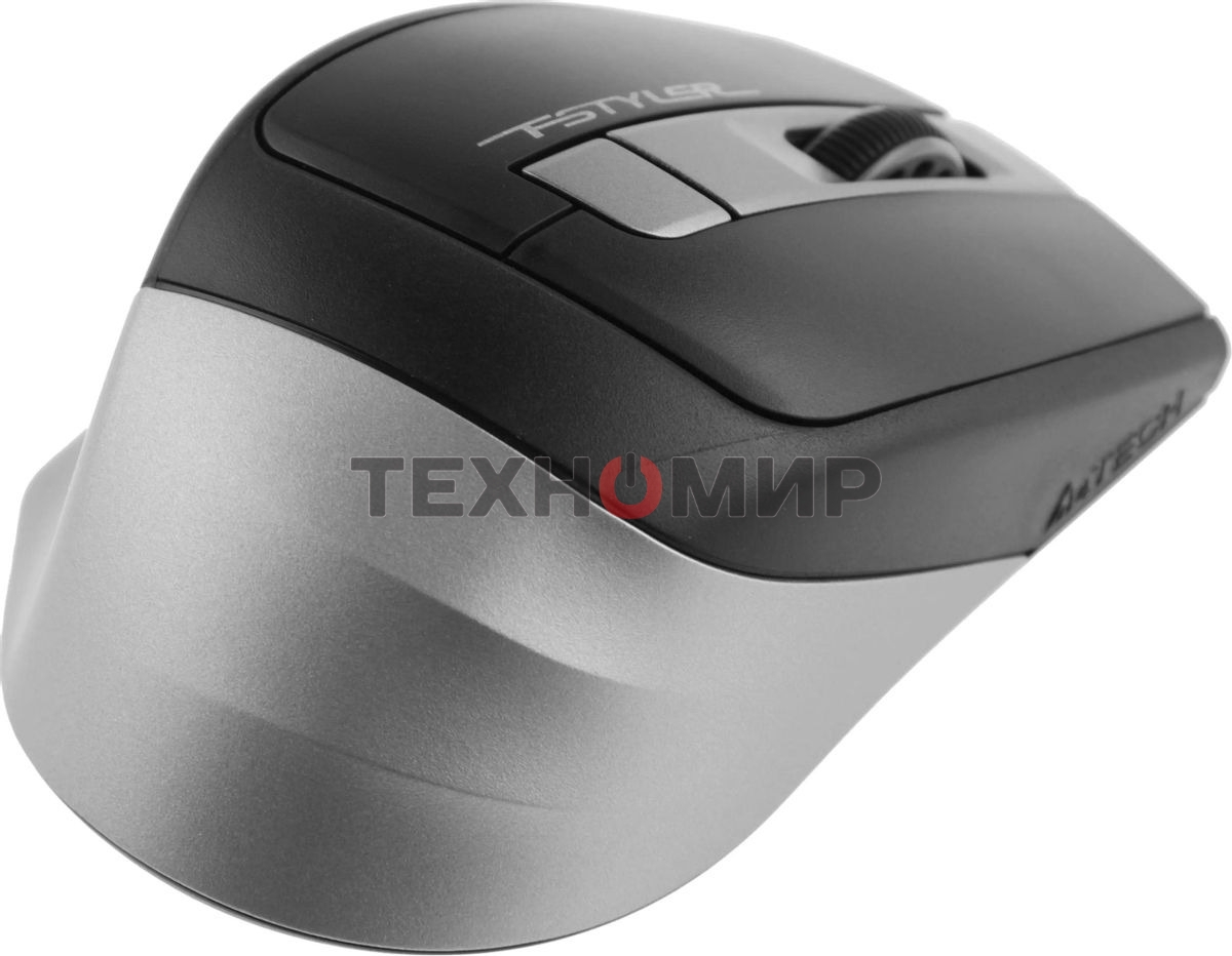 Мышь беспроводная A4Tech Fstyler FG35 серый/черный, 2000 dpi, радиоканал, USB, кнопки - 6
