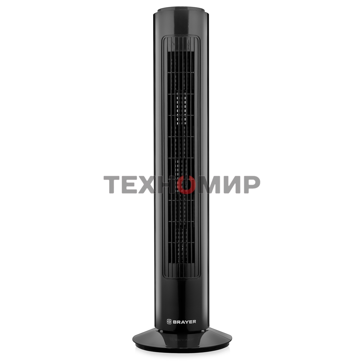 Колонный вентилятор BRAYER BR4952BK, механич.упр., вращение 90°, мощность 50Вт, защита от перегрева