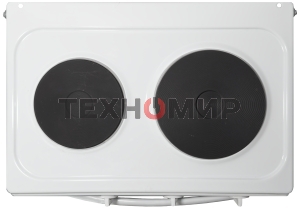 Плита электрическая Flama CE 3201 W белый, конфорок 2 шт, духовка 30 л, 50 см x 85 см x 36 см