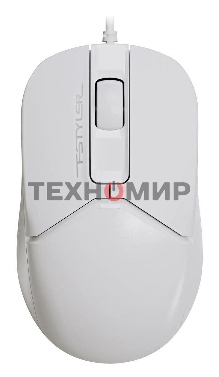Мышь проводная A4Tech Fstyler FM12 белый, 1200 dpi, USB, кнопки - 3
