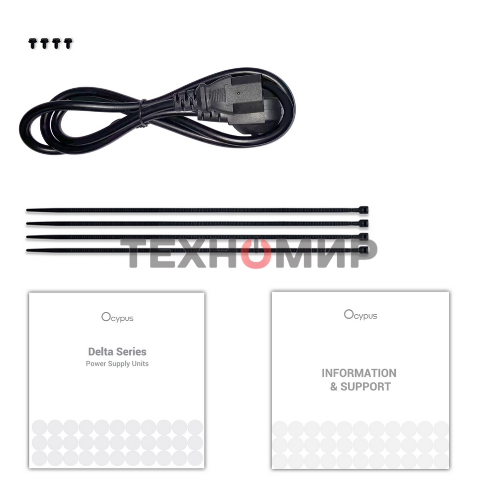 Блок питания 750W Ocypus Delta P750 (ATX, 80 PLUS Bronze, APFC, 20+4 pin, 120мм fan, PCI-E 6+2Px3, 8xSATA) (Delta-P750-B1FDBK024X-EU)