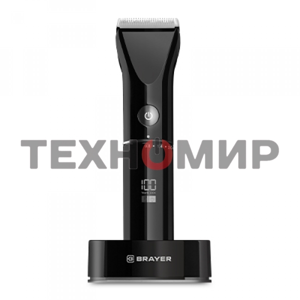 Машинка для стрижки BRAYER BR3400, LED-дисплей, 4 насад, турбо, титан. покр, регу. высоты лезвий