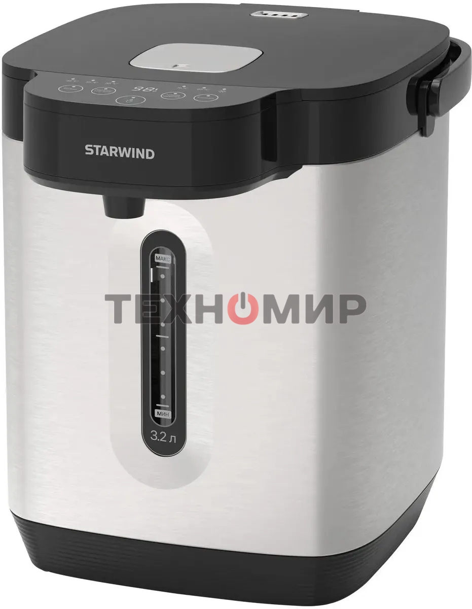 Термопот Starwind STP2725 3.2 л, 800 Вт, серебристый/черный