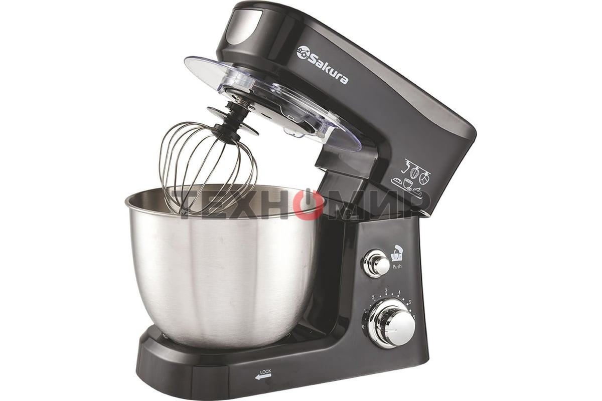 Миксер Sakura с чашей SA-6327BK планетарный