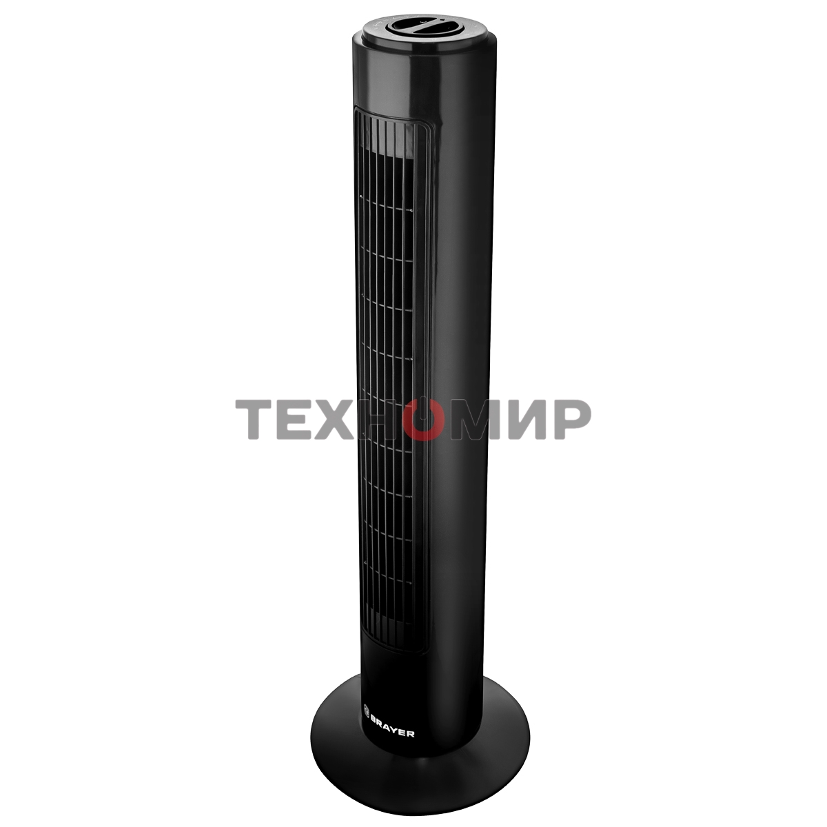 Колонный вентилятор BRAYER BR4952BK, механич.упр., вращение 90°, мощность 50Вт, защита от перегрева