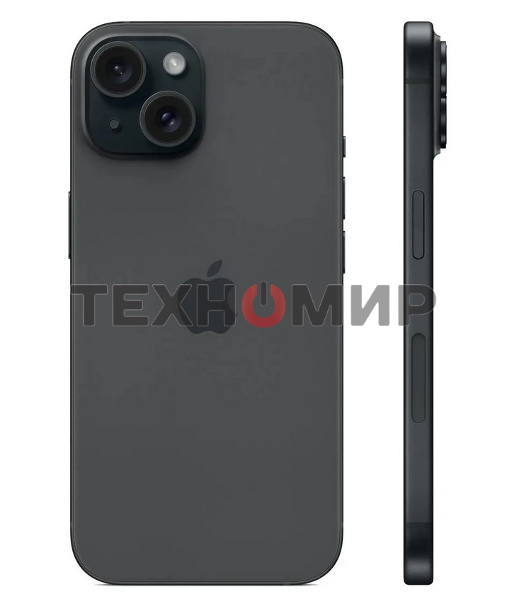 Смартфон Apple iPhone 15, 6/128Gb, черный