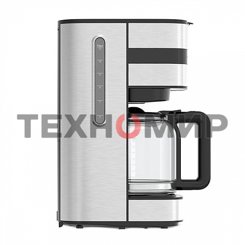 Кофеварка капельная BQ CM2002 стальной/черный, исп. кофе - молотый, 1.5 л, 900 Вт.