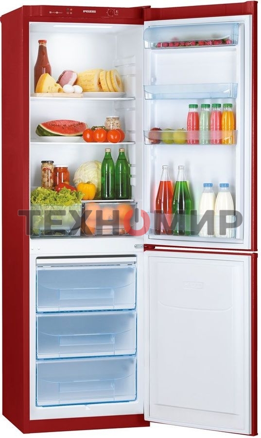 Холодильник Pozis RD-149 рубиновый двухкамерный 240/130 л морозилка снизу, капельная система