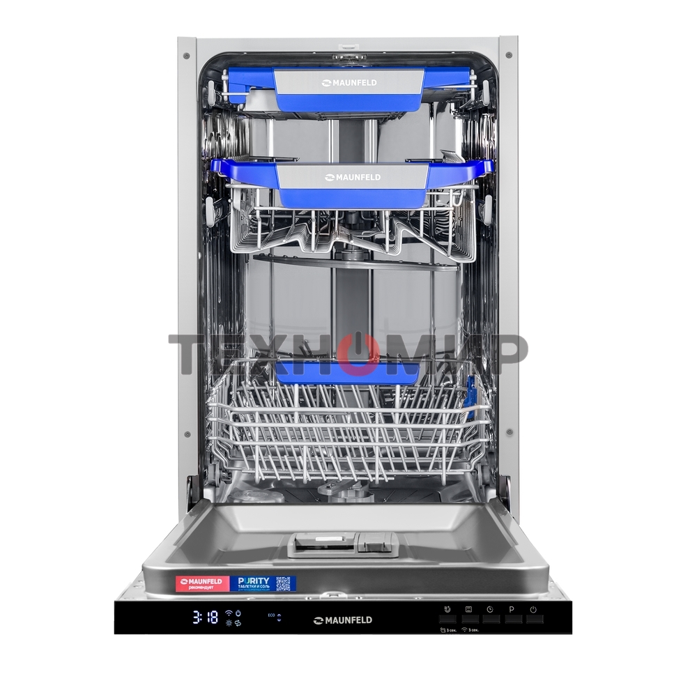 Посудомоечная машина Maunfeld MLP45230 Light Beam, белый, 44.8 см, 10 компл., 47 дБ, класс A++