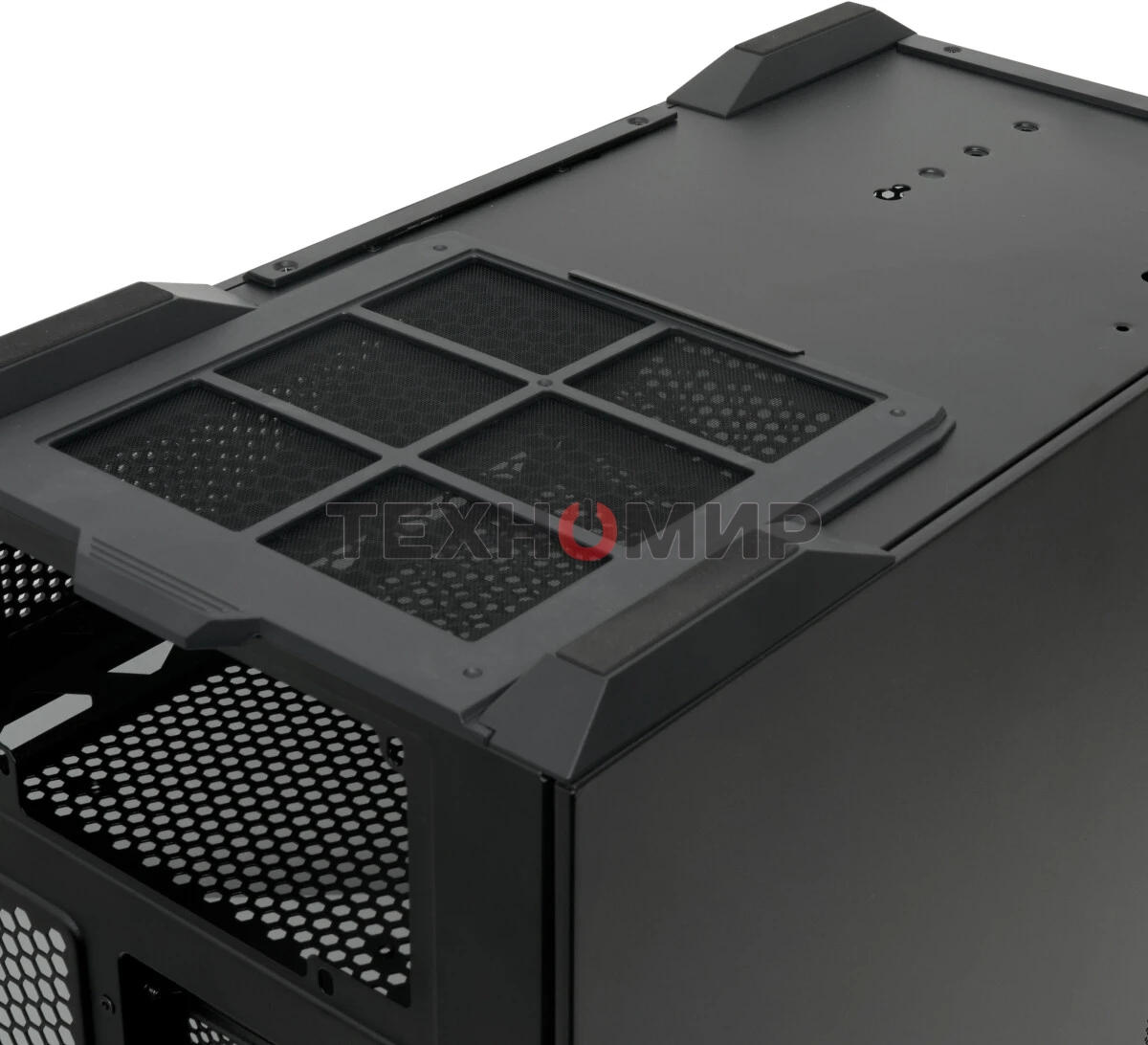 Компьютерный корпус без блока питания HSPD F711-TGbK, Panoramic Full Tower, Black, TG, 0.7 SPCC, no fans ATX, mATX, mITX 190/420/280мм 2x2.5